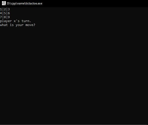 c++ tic tac toe