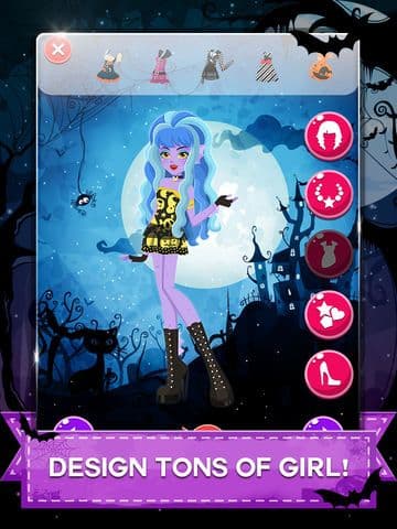 " Descendants of Monster Girl " Dress-up - Ever after Halloween hight party salon game